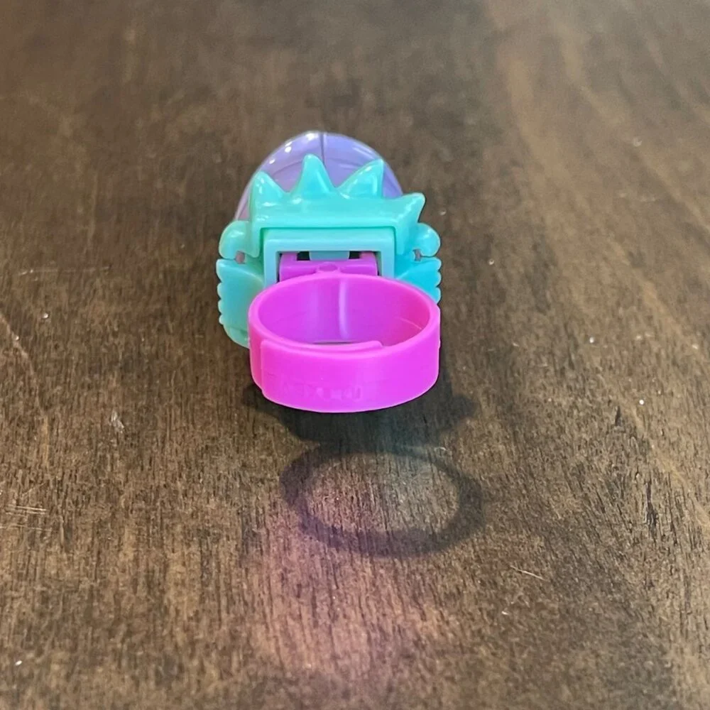 Vintage Polly Pocket 1993 Tulip Petal Fairy Ring Complete 2 Piece‎ Set Bluebird
